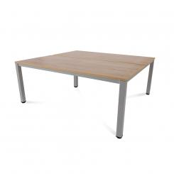 Rocada mesa de oficina doble serie executive180x163 aluminio/ roble