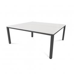 Rocada mesa de oficina doble serie executive180x163 antracita / blanco