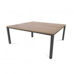 Rocada mesa de oficina doble serie executive180x163 antracita/ roble