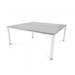 Rocada mesa de oficina doble serie executive180x163 blanco / gris