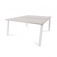 Rocada mesa de oficina serie blanca 160x163 blanco / gris