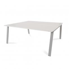 Rocada mesa de oficina serie blanca 180x163 aluminio / blanco