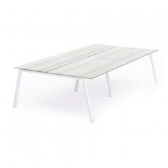 Rocada mesa de oficina serie blanca 320x163 blanco / cristal