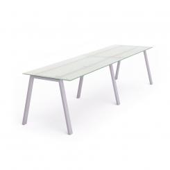 Rocada mesa de oficina serie blanca 320x80 aluminio / blanco