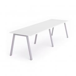 Rocada mesa de oficina serie blanca 320x80 aluminio / gris
