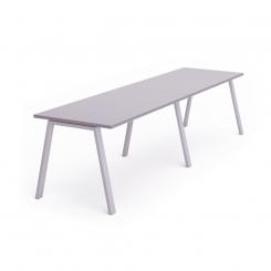 Rocada mesa de oficina serie blanca 320x80 aluminio / haya