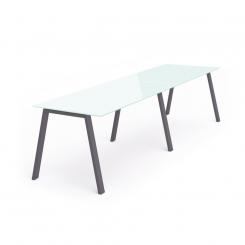 Rocada mesa de oficina serie blanca 320x80 antracita / cristal negro