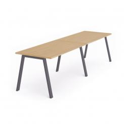 Rocada mesa de oficina serie blanca 320x80 blanco / cristal blanco