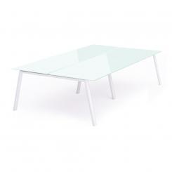 Rocada mesa de oficina serie blanca 360x163 blanco / cristal blanco