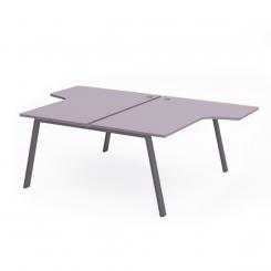 Rocada mesa de oficina serie blanca con forma de L 180x163x240 antracita / gris