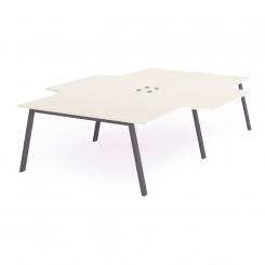 Rocada mesa de oficina serie blanca con forma de L 360x163x240 antracita / blanco