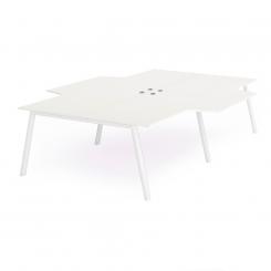 Rocada mesa de oficina serie blanca con forma de L 360x163x240 blanco / blanco