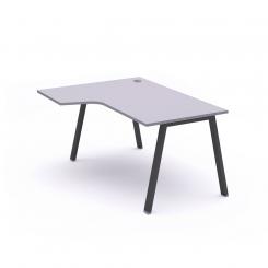 Rocada mesa de oficina serie blanca con forma de L izquierda 160x120 antracita/gris