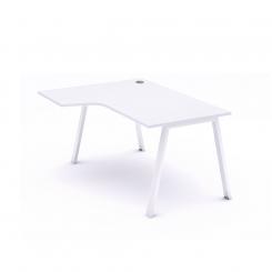 Rocada mesa de oficina serie blanca con forma de L izquierda 160x120 blanco/blanco