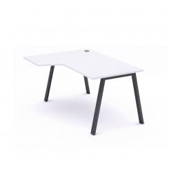 Rocada mesa de oficina serie blanca con forma de L izquierda 180x120 antracita/blanco