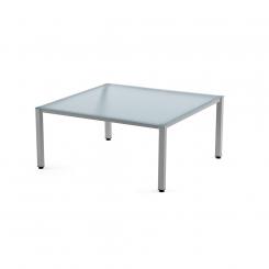 Rocada mesa de oficina serie executive 120x120 aluminio/ cristal