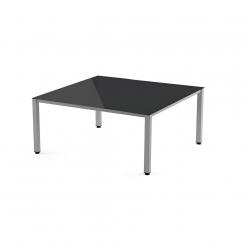 Rocada mesa de oficina serie executive 120x120 aluminio/ cristal negro