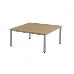 Rocada mesa de oficina serie executive 120x120 aluminio / roble