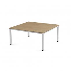 Rocada mesa de oficina serie executive 120x120 blanco/ roble