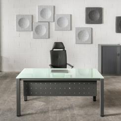 Rocada mesa de oficina serie executive 120x60 blanco / gris