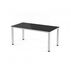 Rocada mesa de oficina serie executive 120x80 blanco/ cristal negro