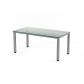 Rocada mesa de oficina serie executive 140x80 aluminio / cristal
