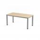Rocada mesa de oficina serie executive 140x80 aluminio / haya