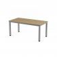 Rocada mesa de oficina serie executive 140x80 aluminio / roble