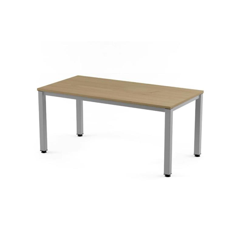 Rocada mesa de oficina serie executive 140x80 aluminio / roble