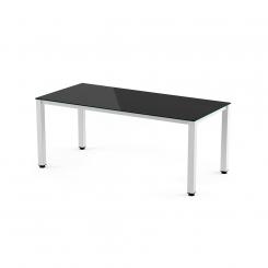 Rocada mesa de oficina serie executive 140x80 antracita / cristal blanco
