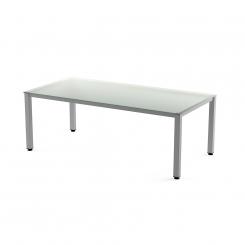 Rocada mesa de oficina serie executive 200x100 aluminio/ cristal
