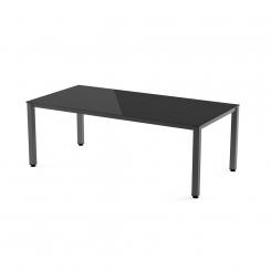 Rocada mesa de oficina serie executive 200x100 antracita/ cristal negro