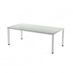 Rocada mesa de oficina serie executive 200x100 blanco/ cristal