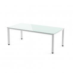 Rocada mesa de oficina serie executive 200x100 blanco/ cristal blanco