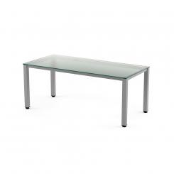Rocada mesa de oficina serie executive 200x80 aluminio/ cristal
