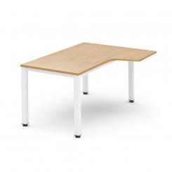 Rocada mesa de oficina serie executive con forma de L derecha 160x120 blanca / haya. DISPONIBLE EN DISTINTOS ACABADOS. CONSÚLTANOS TODAS LAS OPCIONES DISPONIBLES.