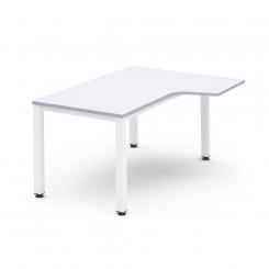 Rocada mesa de oficina serie executive con forma de L derecha 180x120 blanco/blanco