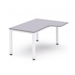 Rocada mesa de oficina serie executive con forma de L derecha 180x120 blanco/gris