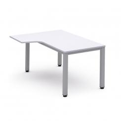Rocada mesa de oficina serie executive con forma de L izquierda 160x120 aluminio/blanco
