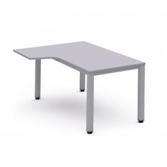 Rocada mesa de oficina serie executive con forma de L izquierda 160x120 aluminio/gris