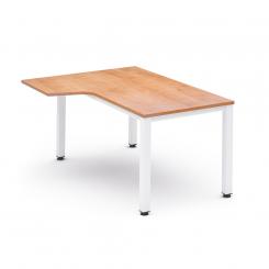 Rocada mesa de oficina serie executive con forma de L izquierda 160x120 blanco/roble