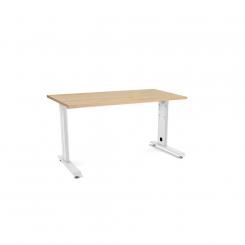 Rocada mesa de oficina serie metal 140x80 blanco / roble