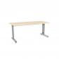 Rocada mesa de oficina serie metal 180x80 aluminio / haya