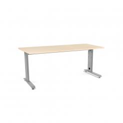 Rocada mesa de oficina serie metal 180x80 aluminio / haya
