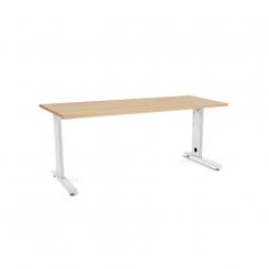 Rocada mesa de oficina serie metal 180x80 blanco / roble