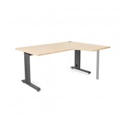 Rocada mesa de oficina serie metal con forma de L izquierda 160x120 antracita/haya