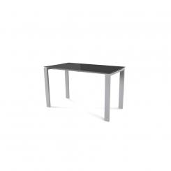Rocada mesa de oficina serie total 120x60 aluminio / cristal negro