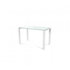 Rocada mesa de oficina serie total 120x60 blanco / cristal blanco