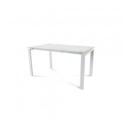 Rocada mesa de oficina serie total 140x80 blanco/ cristal