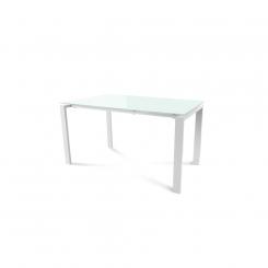 Rocada mesa de oficina serie total 140x80 blanco / cristal blanco